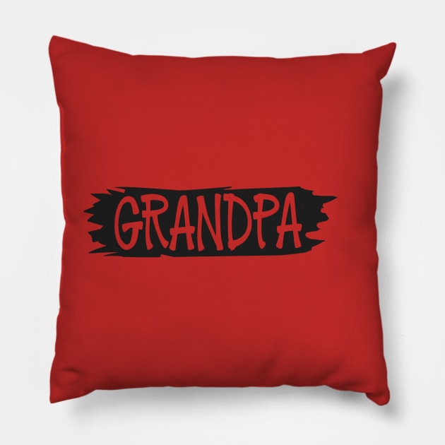 Grandpa Grandfather Papa Pappaw Shirt T-Shirt Pillow by Imp's Dog House