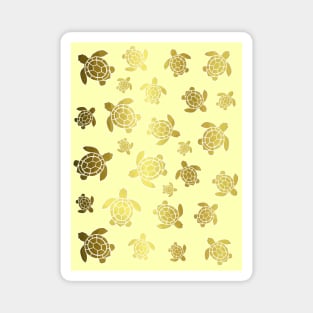 GOLDEN Sea Turtle Love Magnet