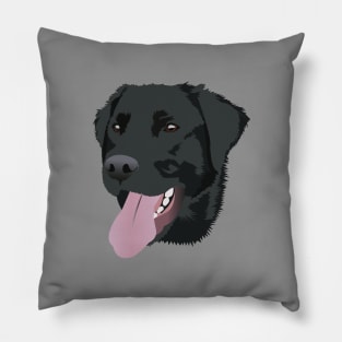 Black Labrador Pillow