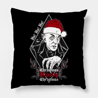 Christmas Bloody Christmas - Nosferatu Creepy Xmas, Ho Ho Bad Santa Pillow