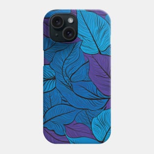 Blue and Purple Leaves Phone Case