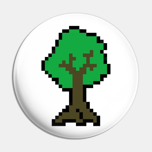 Pixel Tree Pin by wanungara