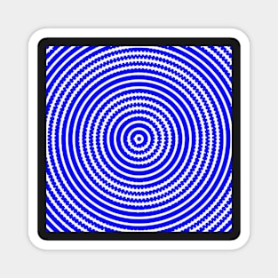 Abstract blue white circle Magnet