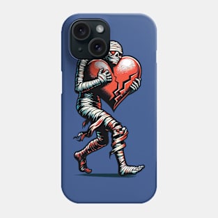 Mummy with broken heart Phone Case