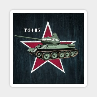 T-34-85 Russian Tank "Red Storm Rising" Magnet