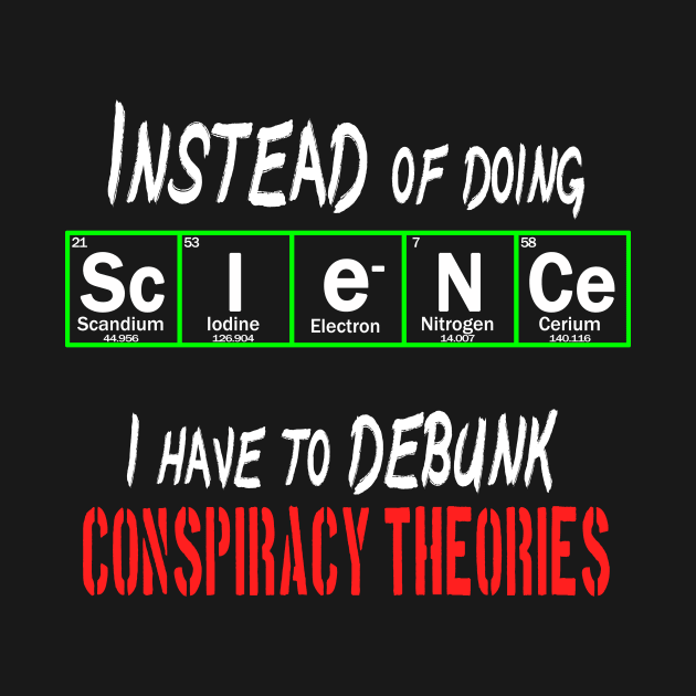 instead of doing science i have to debunk conspiracy theories by Context