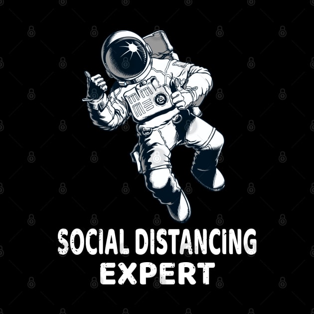 Social Distancing Expert, Funny Astronaut Social Distancing Champion 2020 by Printofi.com