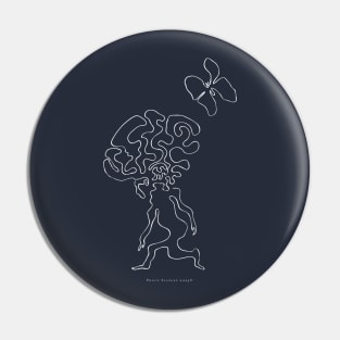 A Beautiful Mind - White Oneliner Pin