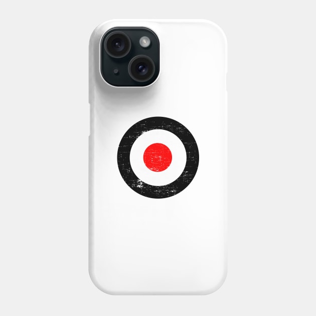 Mod target roundel black red Phone Case by Lefteris