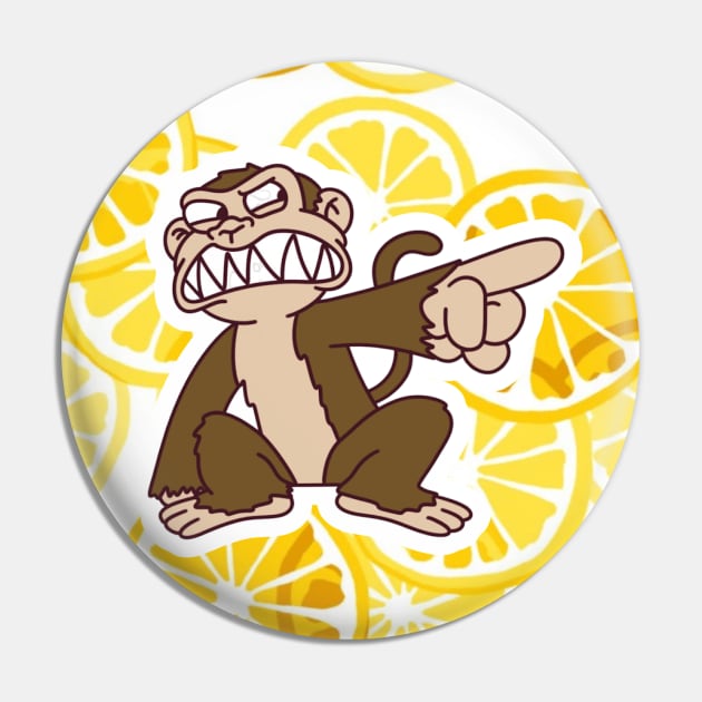 Crazy Monkey Pin by VinylPatch