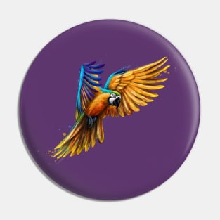 Portrait Macaw Pin