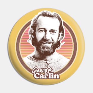 George Carlin // 1970s Style Retro Fan Art Pin