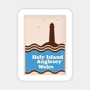 Holy Island, Anglesey, Wales travel poster Magnet