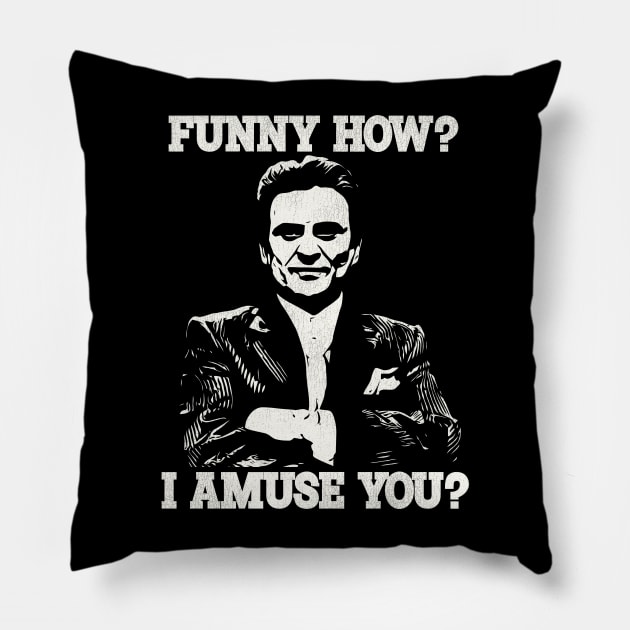 Funny How? Tommy DeVito Goodfellas Quote Pillow by darklordpug