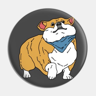 Cute Fluffy Corgi Pin