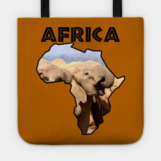 African Continent Elephant Drinks Tote