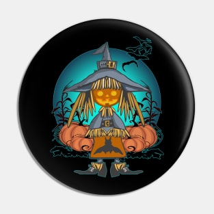 Pumpkin Witch Pin