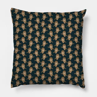 Tropical screech owl pattern Pillow