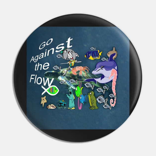 Jesus Christ Savior Go Against the Flow Christian Witness Fish Symbol 201 Pin by hispanicworld