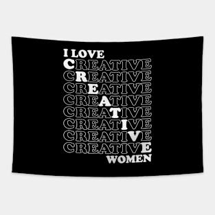 I Love Creative Women Tapestry