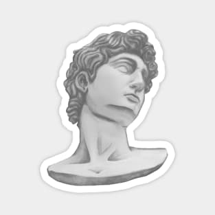 Michelangelo's beautiful head of David Magnet