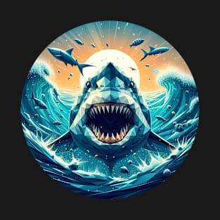 Low Poly Fierce Shark T-Shirt