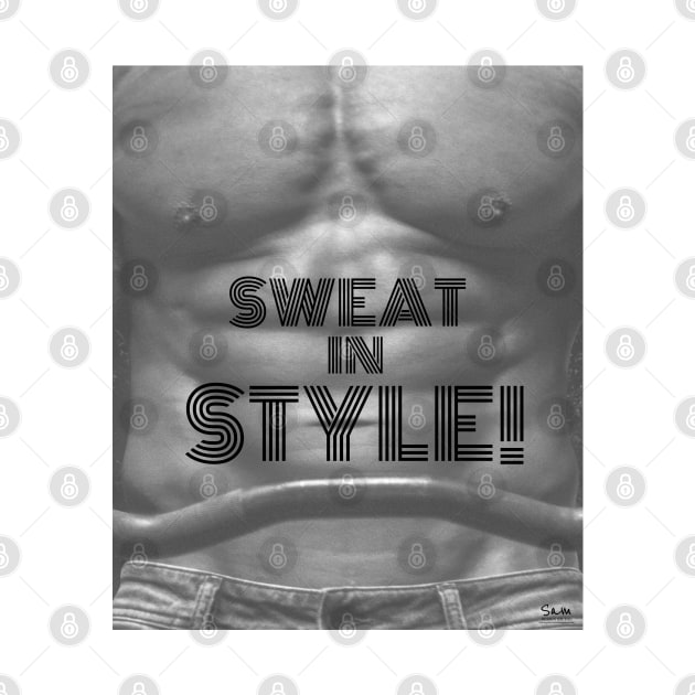 Gym workout Shirt | Sweat in style 001 by Sam Design Studio