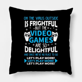 Video Games Ugly Christmas Sweater Pillow