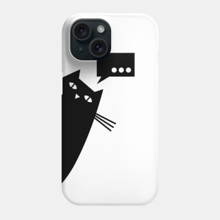 Cat watching in silence meme Phone Case