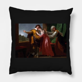 Romeo and Juliet by Benjamin West Pillow