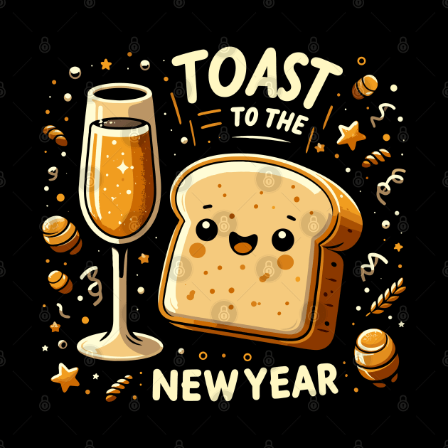 Funny toast to the new year by TomFrontierArt
