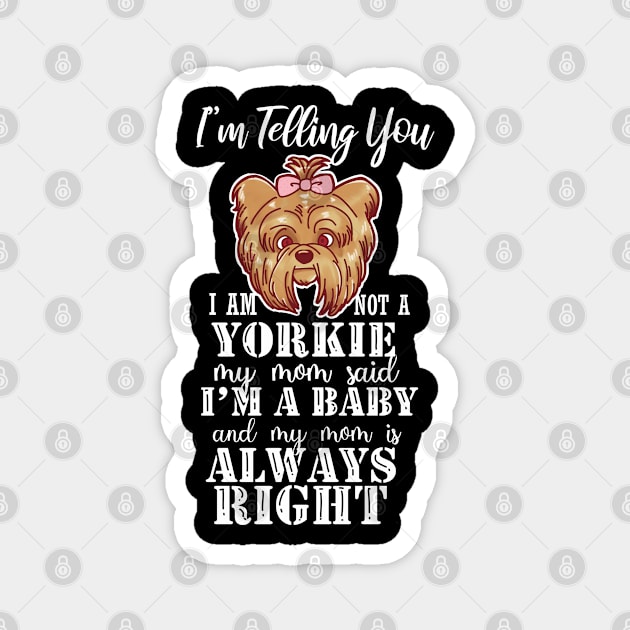 Yorkshire Terrier Print Men Women Kids Yorkie Tee Magnet by Linco