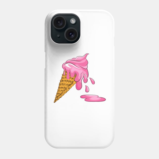 melting ice cream graphic sublimation Phone Case by Babyborn