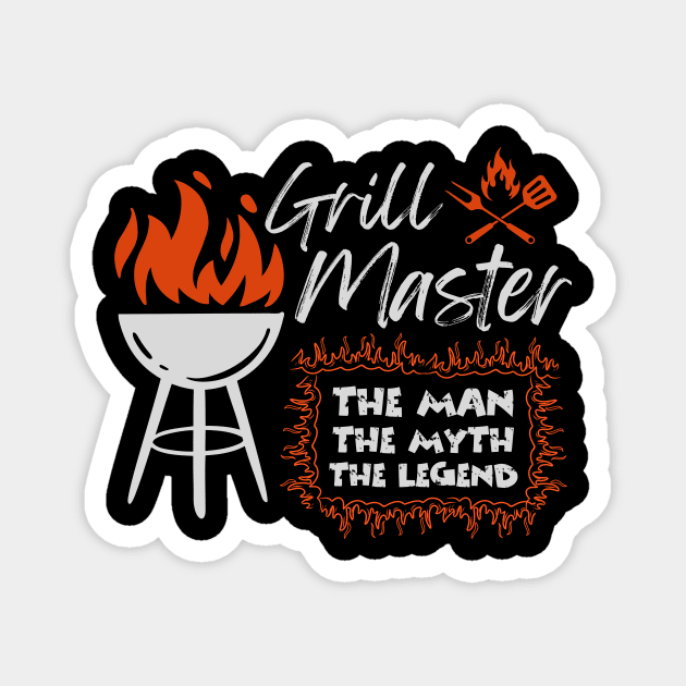 Dad Grill Master Father's Day 4th Of July Magnet by The WYLD Tribe