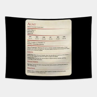 D&D Aunt Statblock Tapestry