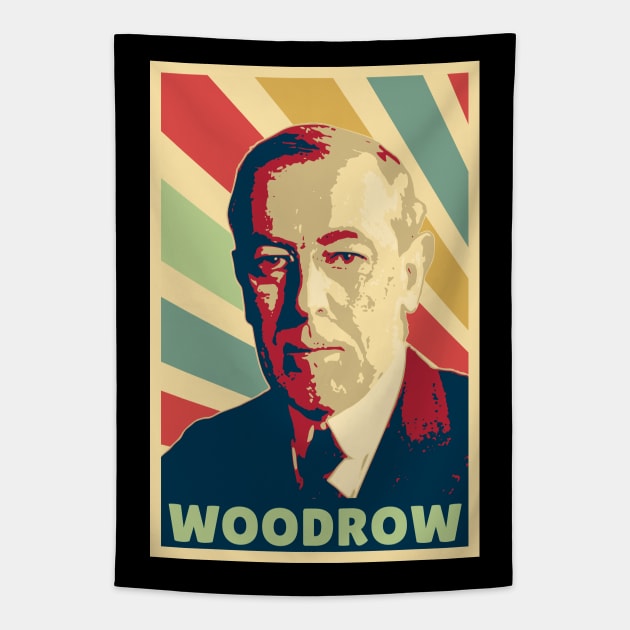 Woodrow Wilson Vintage Colors Tapestry by Nerd_art