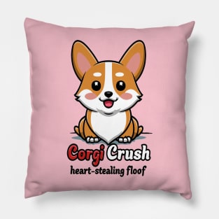 Whimsical Wonders: Corgi Crunch Heart-Stealing Floof Animation Pillow