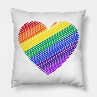 Rainbow heart Pillow