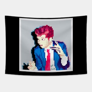 Hesitant alien 8 bit Tapestry