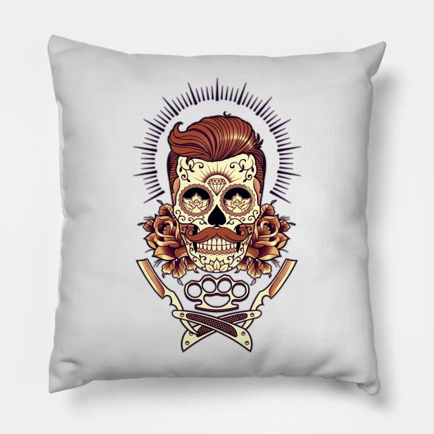 skull mexican Pillow by sevencrow