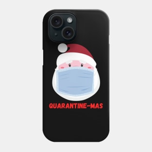 Quarantine-Mas Santa Claus Christmas in Quarantine Santa Clause Wearing a Mask and Social Distancing Phone Case