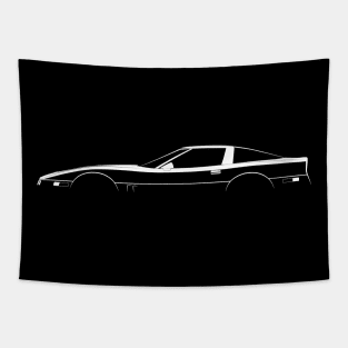 Chevrolet Corvette (C4) Silhouette Tapestry