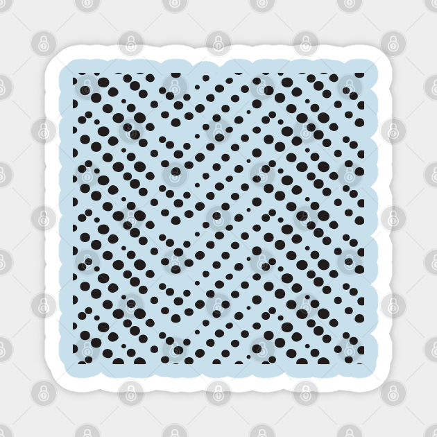 Monochrome Chevron Dots Pattern Magnet by Patternos