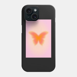 Orange Pink Butterfly Aura Phone Case