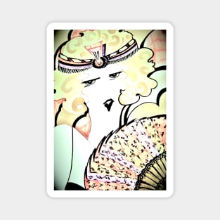 ART DECO ICECREAM FLAPPER ,,,,Jacqueline Mcculloch Magnet