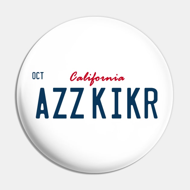 AZZ KICKR license plate from Con Air Pin by hauntedjack