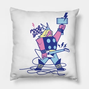 Rock God - Funny Thor - Norse Mythology Pillow