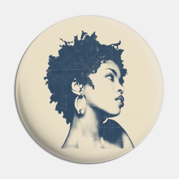 Lauryn Hill - Blue Vintage Color Pin by Campfire Classic