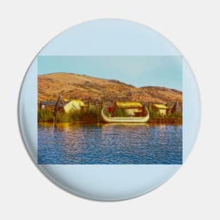 The Floating Island of Uros. Lake Titicaca. Peru Pin