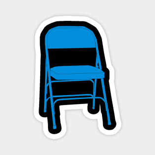 funny Vintage Blue Folding Chair: Humor Wrinkle Chair, Antique Folden Chair Designs Magnet